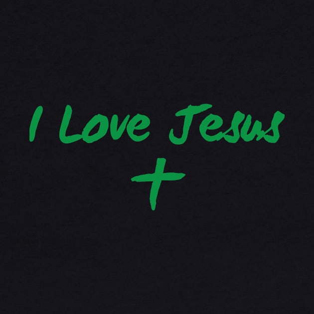 I Love Jesus (green) by VinceField